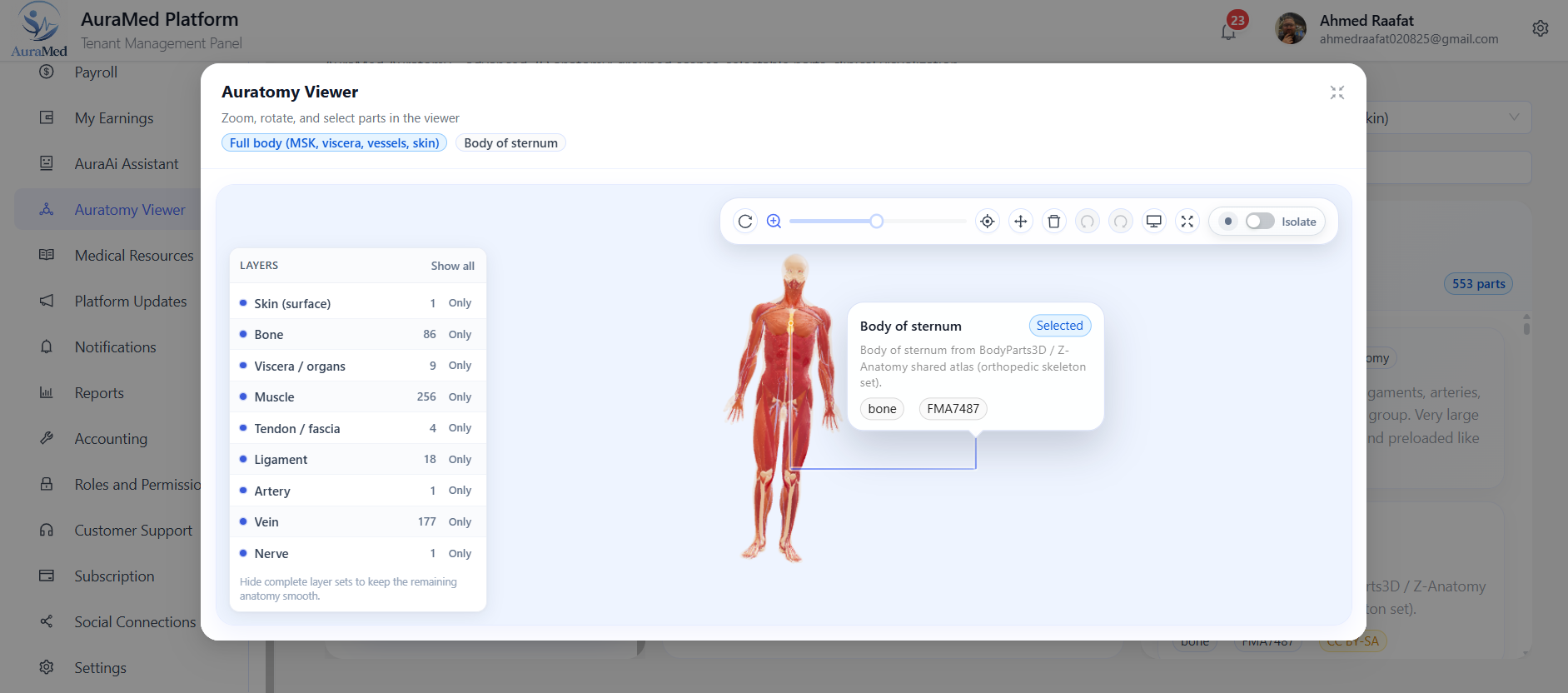 Explore anatomy with a clearer clinical viewer